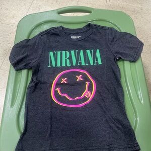 NIRVANA Kids Tee - Gray with Neon Accents